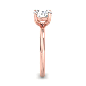 Nia Simple Solitaire Engagement Ring in $14K Rose Gold 18K Rose Gold$