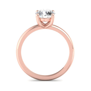 Nia Simple Solitaire Engagement Ring in $14K Rose Gold 18K Rose Gold$