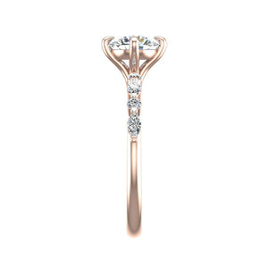 Nola Petite Solitaire Engagement Ring in $14K Rose Gold 18K Rose Gold$
