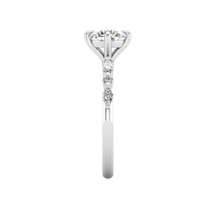 Nola Petite Solitaire Engagement Ring in $14K White Gold 18K White Gold Platinum$