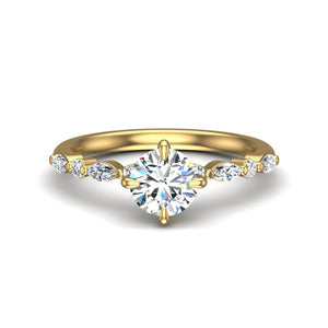 Nola Petite Solitaire Engagement Ring in $14K Yellow Gold 18K Yellow Gold$