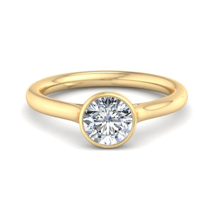 Onyx Bezel Solitaire Engagement Ring in $14K Yellow Gold 18K Yellow Gold$