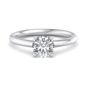 Opal Signature Solitaire Engagement Ring in $14K White Gold 18K White Gold Platinum$