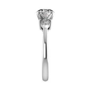 PearTrio Three-Stone Pear Engagement Ring in $14K White Gold 18K White Gold Platinum$