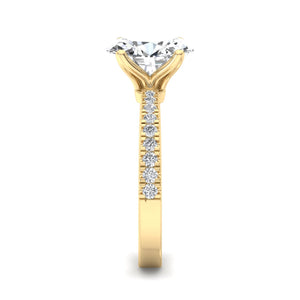 Prism Pinched Pave Engagement Ring in $14K Yellow Gold 18K Yellow Gold$