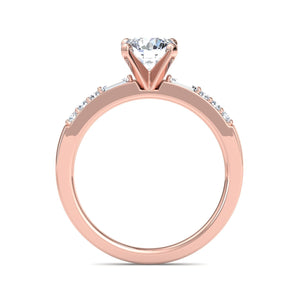 Sage Modern Solitaire Engagement Ring in $14K Rose Gold 18K Rose Gold$