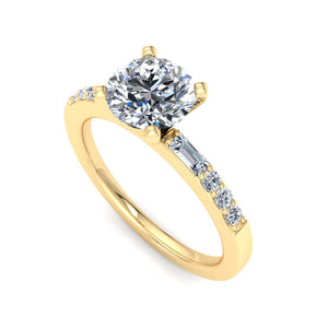 Sage Modern Solitaire Engagement Ring in $14K Yellow Gold 18K Yellow Gold$