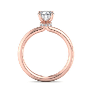 Skye Refined Solitaire Engagement Ring in $14K Rose Gold 18K Rose Gold$
