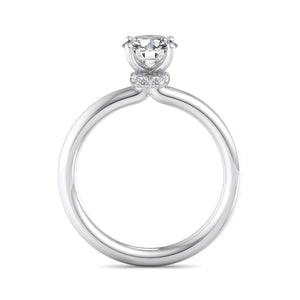 Skye Refined Solitaire Engagement Ring in $14K White Gold 18K White Gold Platinum$