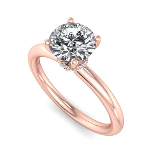 Skye Refined Solitaire Engagement Ring in $14K Rose Gold 18K Rose Gold$