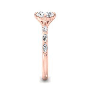 Sleek Marquise Band Engagement Ring in $14K Rose Gold 18K Rose Gold$