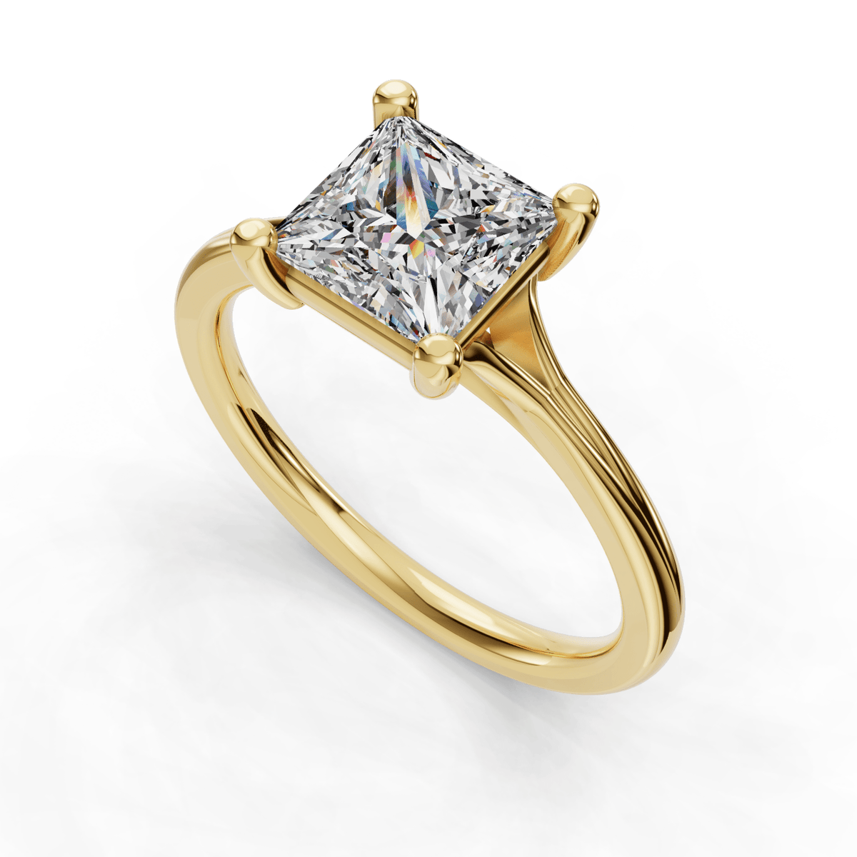 Solstice Split Shank 4-Prong Solitaire Engagement Ring