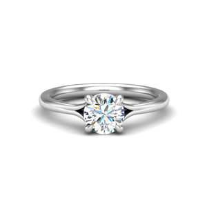 Solstice Split Shank 4-Prong Solitaire Engagement Ring in $14K White Gold 18K White Gold Platinum$