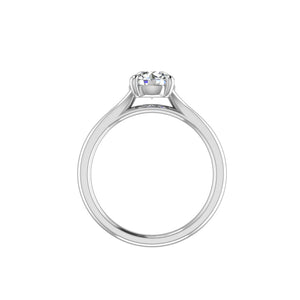 Solstice Split Shank 4-Prong Solitaire Engagement Ring in $14K White Gold 18K White Gold Platinum$