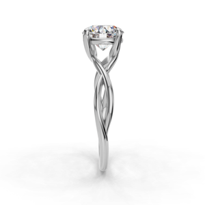 Twine Twist Solitaire Engagement Ring in $14K White Gold 18K White Gold Platinum$