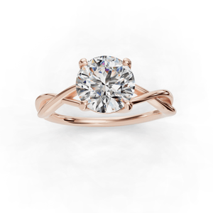 Twine Twist Solitaire Engagement Ring in $14K Rose Gold 18K Rose Gold$