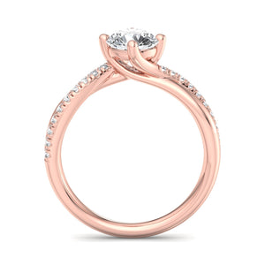 Vale Understated Solitaire Engagement Ring in $14K Rose Gold 18K Rose Gold$