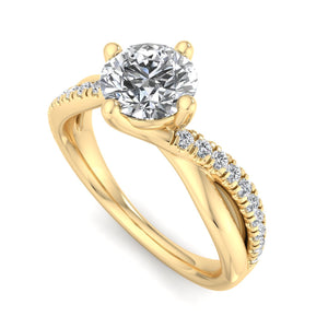 Vale Understated Solitaire Engagement Ring in $14K Yellow Gold 18K Yellow Gold$