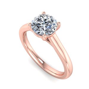 Zara Lightcatcher Solitaire Engagement Ring in $14K Rose Gold$