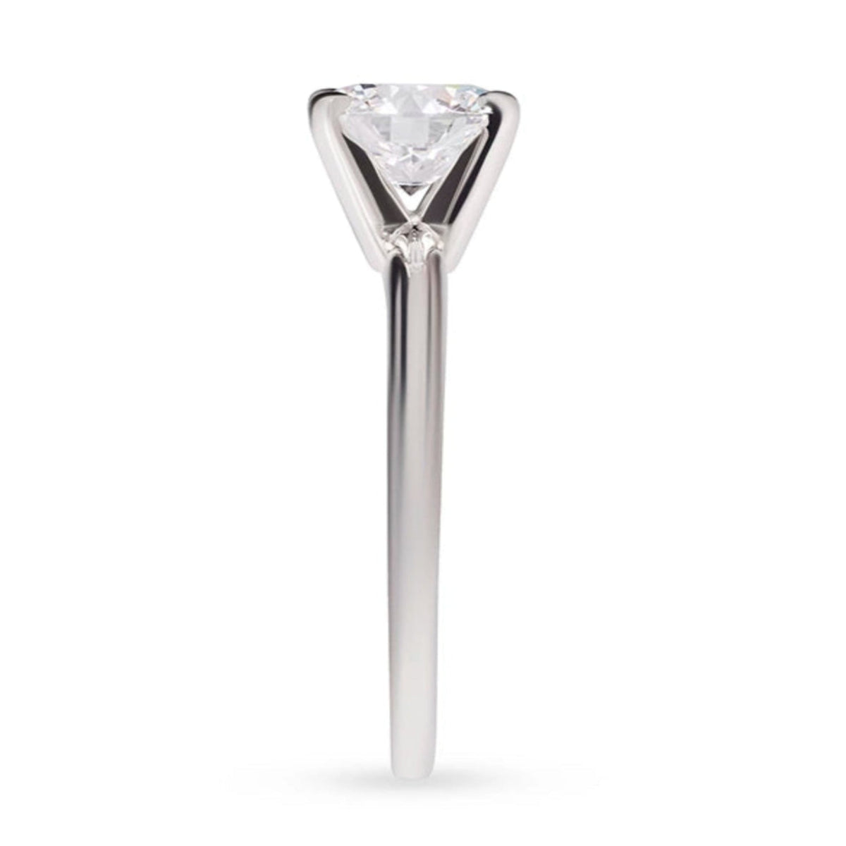 1ct lab-grown diamond ring — side profile, 4-prong setting in sizes $5, 5.5, 6, 6.5, 6.75, 7, 8$ 