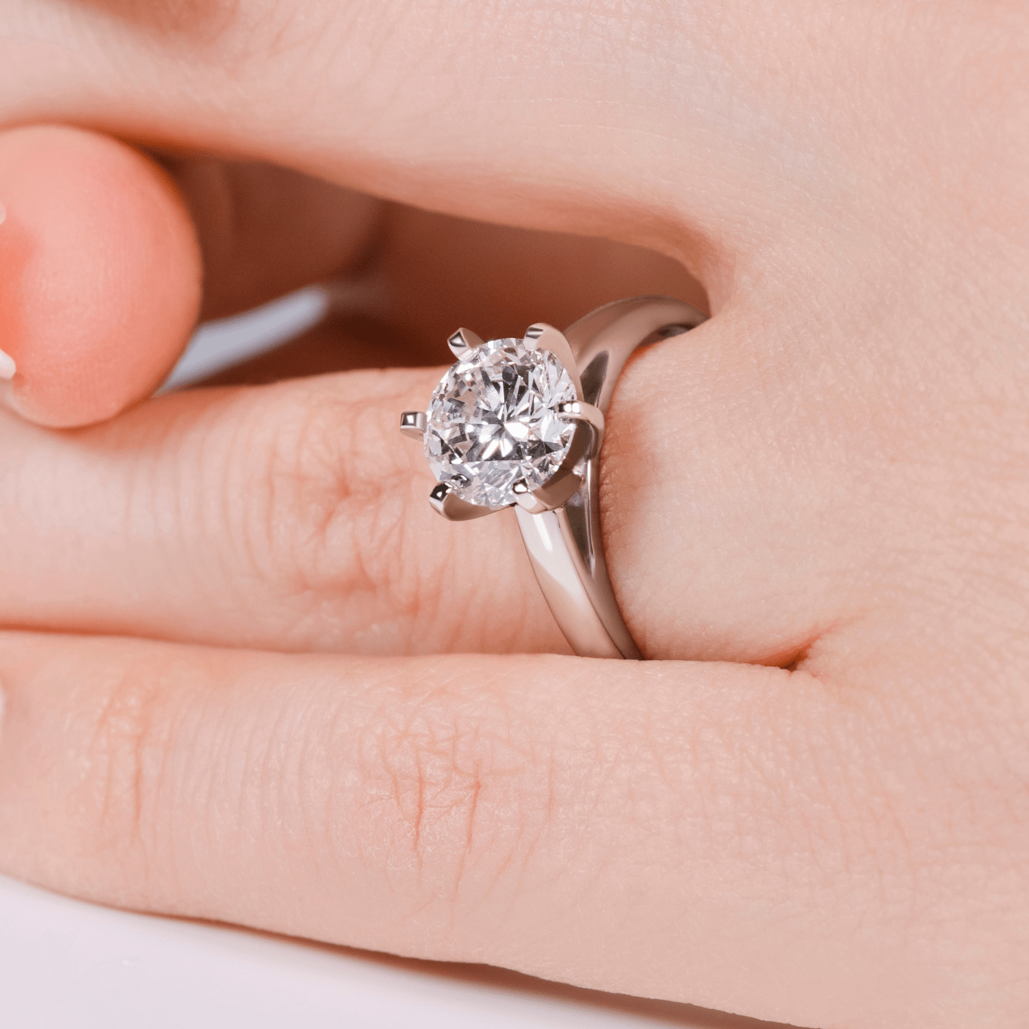 2 Carat Lab-Grown Solitaire Ring in sizes $4, 4.5, 5, 5.5, 6, 6.5, 7, 7.5, 8, 8.5, 9, 9.15, 10$ 
