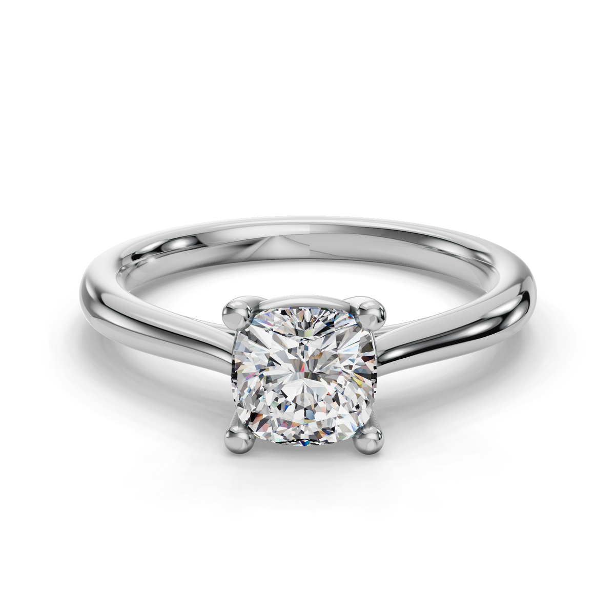 Cushion Solitaire Engagement Ring