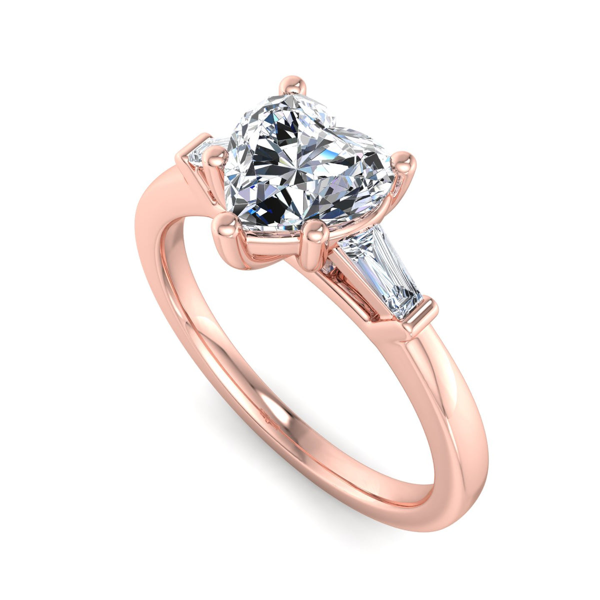 Alina Emerald Three-Stone Engagement Ring
