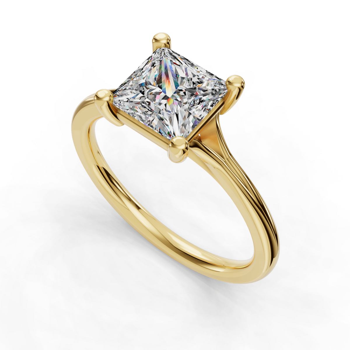 Isabella 4 Prong Solitaire With Split Shank