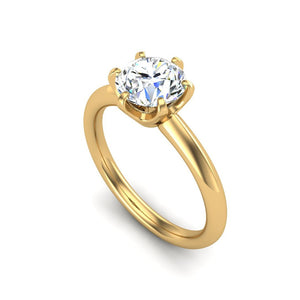 Aspen Knife Edge 6-Prong Solitaire Engagement Ring in $14K Yellow Gold 18K Yellow Gold$