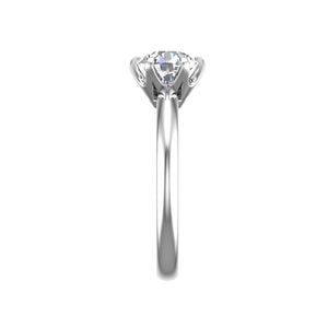 Aspen Knife Edge 6-Prong Solitaire Engagement Ring in $14K White Gold 18K White Gold Platinum$