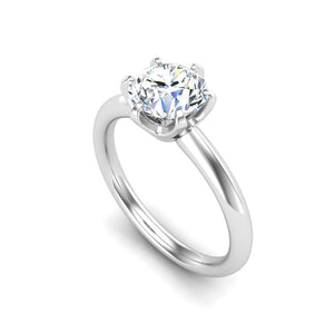 Aspen Knife Edge 6-Prong Solitaire Engagement Ring in $14K White Gold 18K White Gold Platinum$