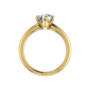 Aspen Knife Edge 6-Prong Solitaire Engagement Ring in $14K Yellow Gold 18K Yellow Gold$ 