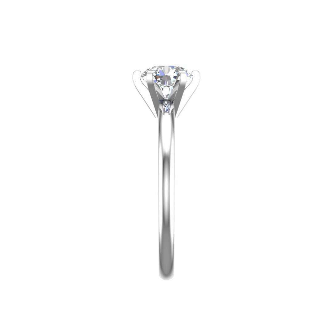 Aura 6-Prong Cathedral Solitaire Engagement Ring in $14K White Gold 18K White Gold Platinum$