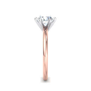 Aura 6-Prong Cathedral Solitaire Engagement Ring in $14K Rose Gold 18K Rose Gold$