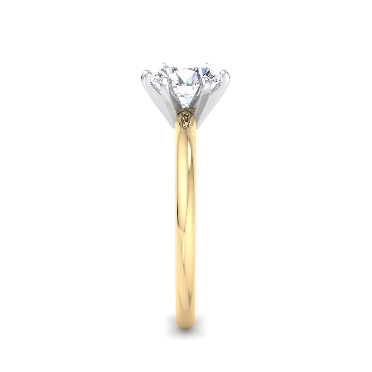 Aura 6-Prong Cathedral Solitaire Engagement Ring in $14K Yellow Gold 18K Yellow Gold$