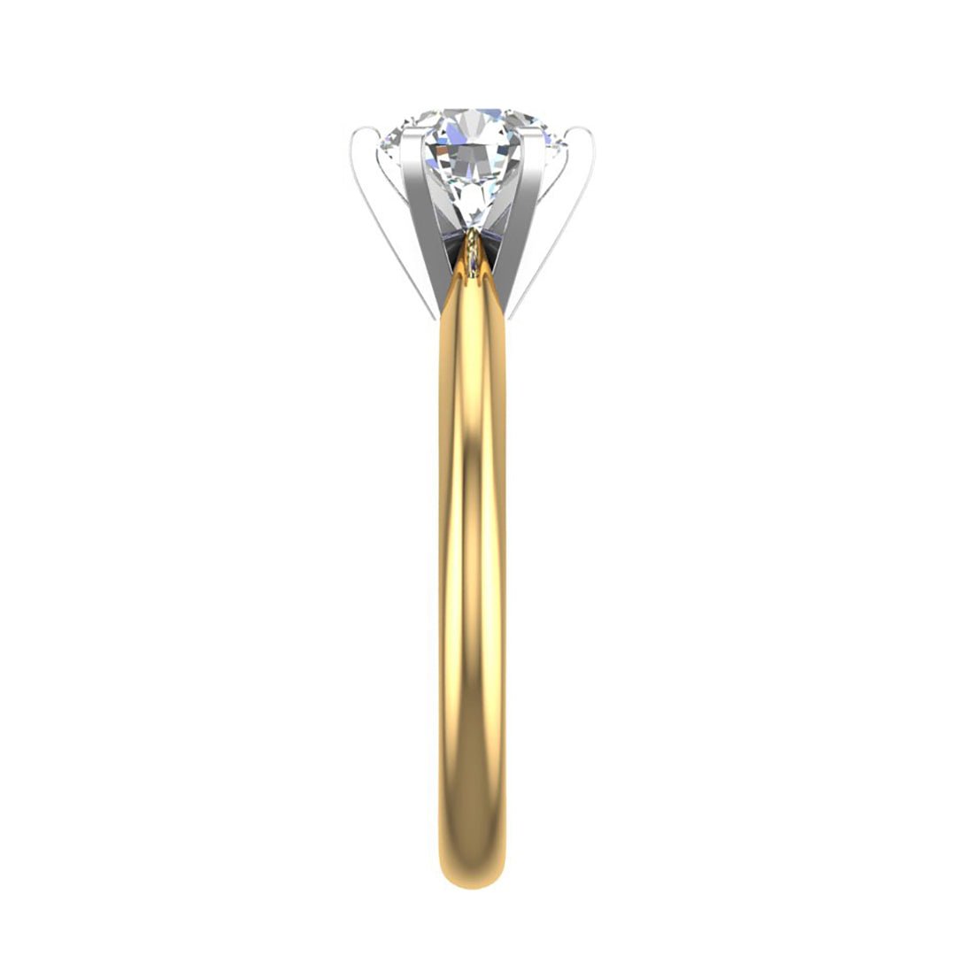 Aura 6-Prong Sculpted Solitaire Engagement Ring in $14K Yellow Gold 18K Yellow Gold$
