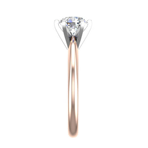 Aura 6-Prong Sculpted Solitaire Engagement Ring in $14K Rose Gold 18K Rose Gold$