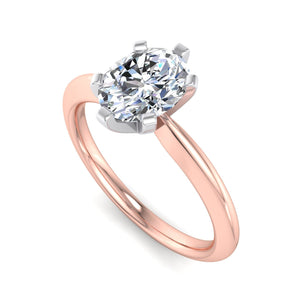 Aura 6-Prong Sculpted Solitaire Engagement Ring