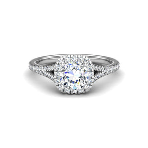 Bloom Halo Engagement Ring in $14K White Gold 18K White Gold Platinum$ 