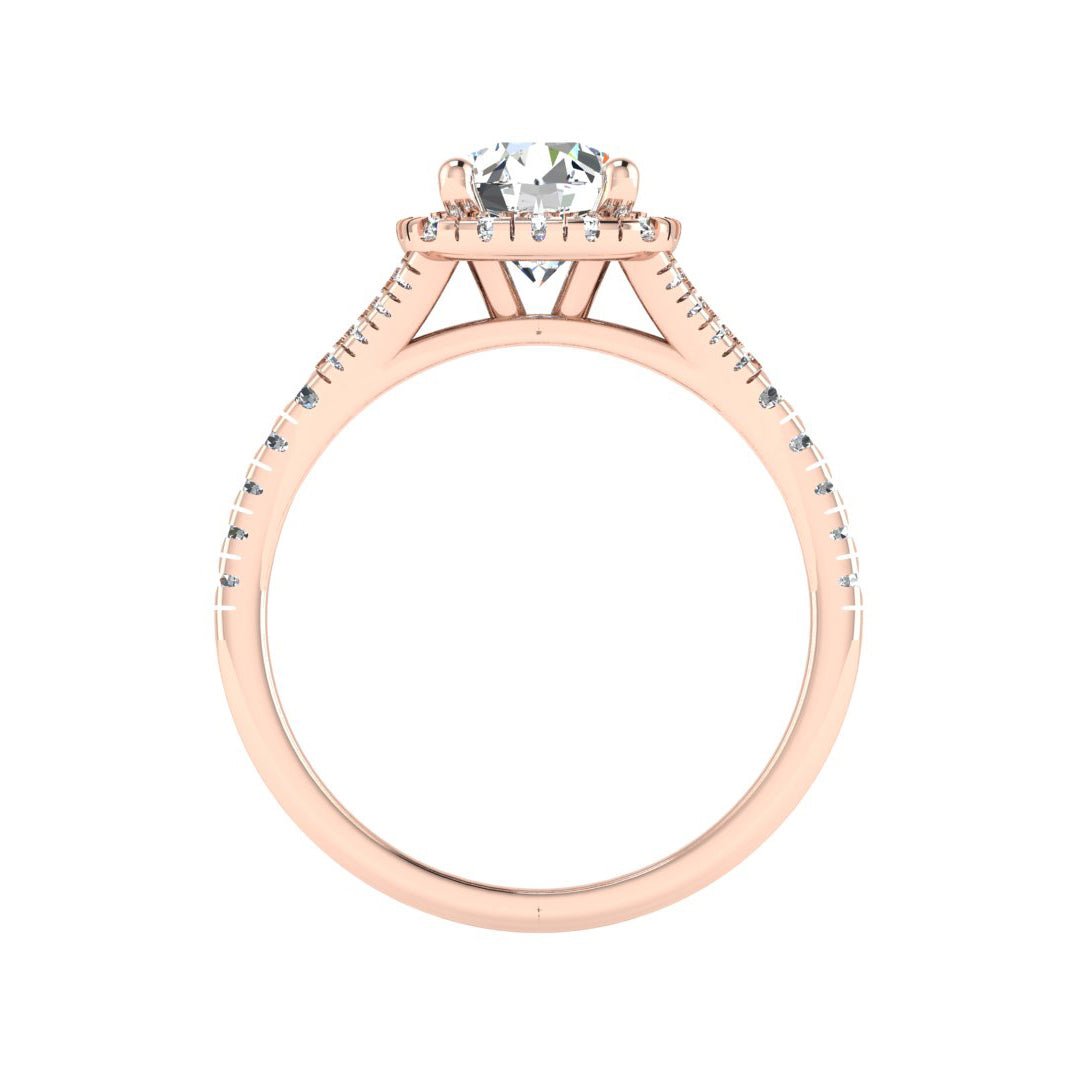 Bloom Halo Engagement Ring in $14K Rose Gold 18K Rose Gold$ 