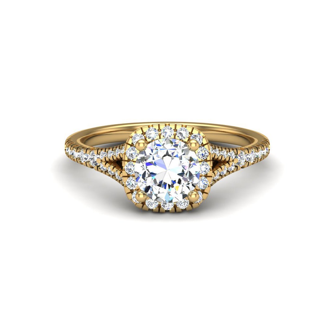 Bloom Halo Engagement Ring in $14K Yellow Gold 18K Yellow Gold$ 