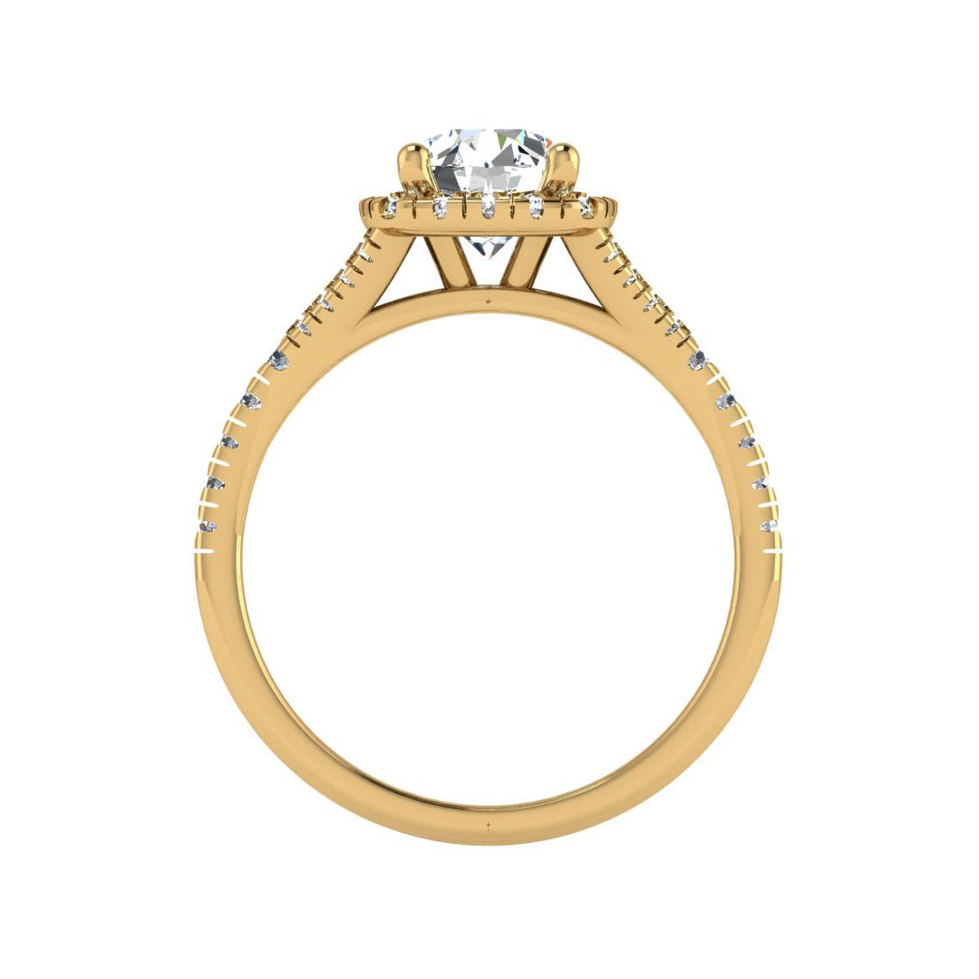 Bloom Halo Engagement Ring in $14K Yellow Gold 18K Yellow Gold$ 