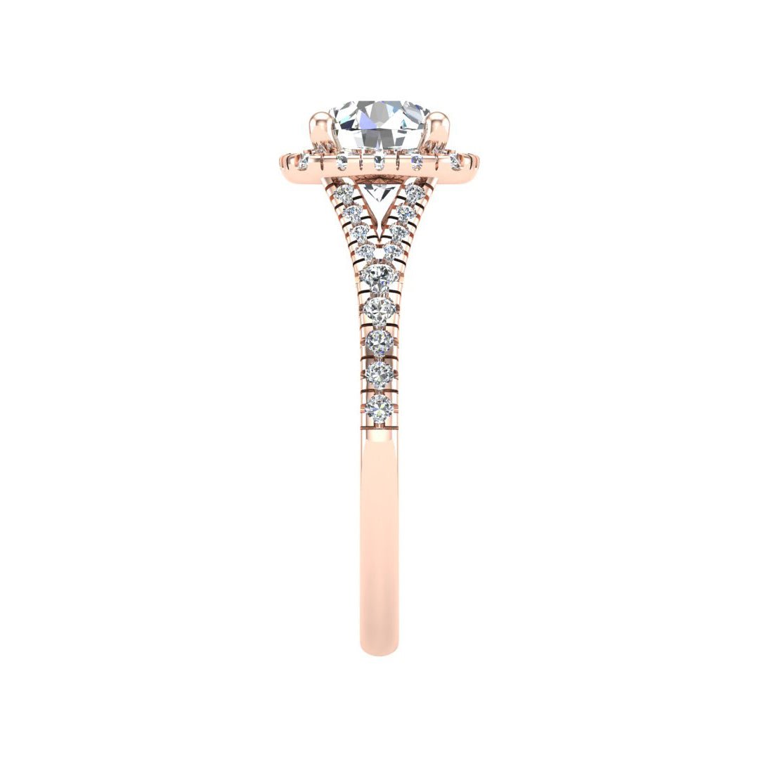 Bloom Halo Engagement Ring in $14K Rose Gold 18K Rose Gold$ 