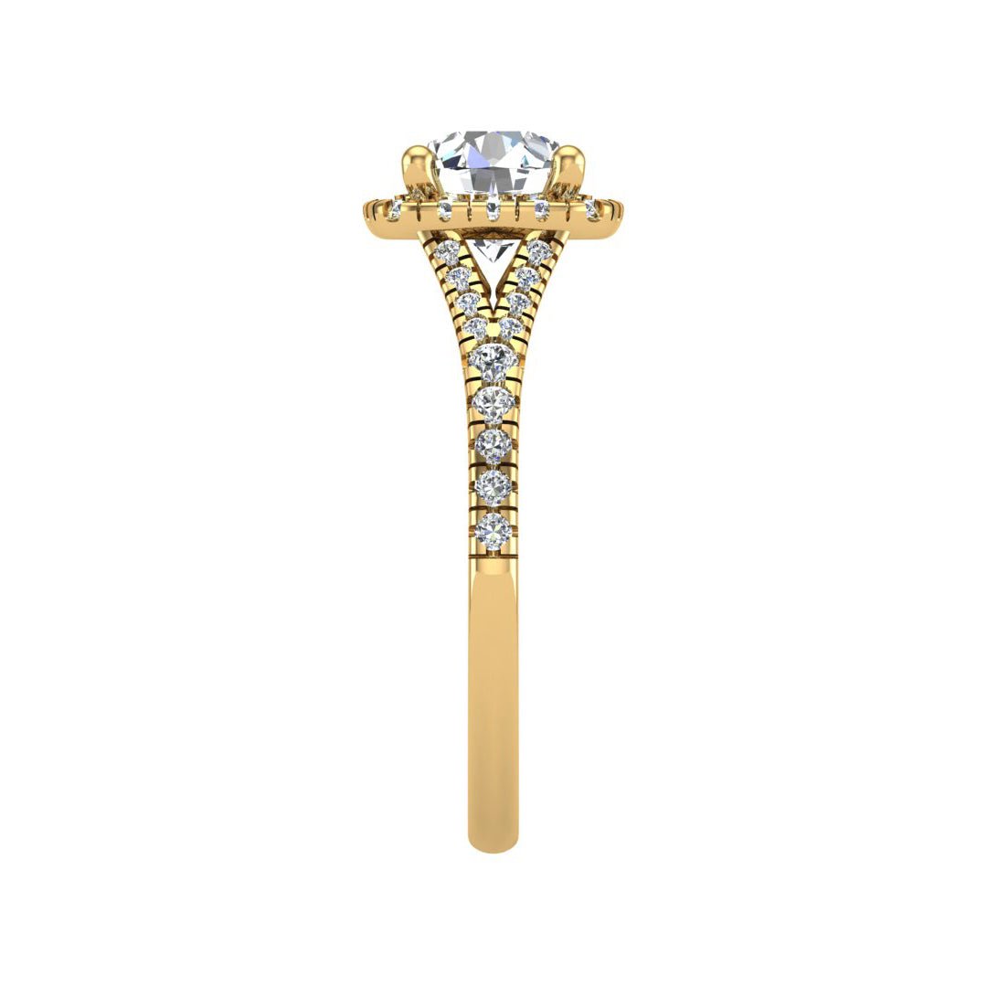 Bloom Halo Engagement Ring in $14K Yellow Gold 18K Yellow Gold$