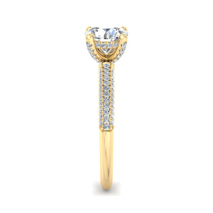 Celeste Triple Pave with Hidden Halo Engagement Ring in $14K Yellow Gold 18K Yellow Gold$ 