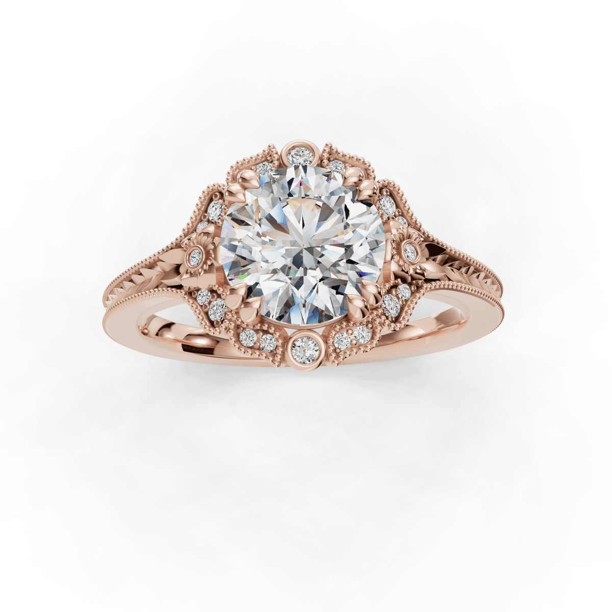 Clara Simple Solitaire Engagement Ring in $14K Rose Gold 18K Rose Gold$ 