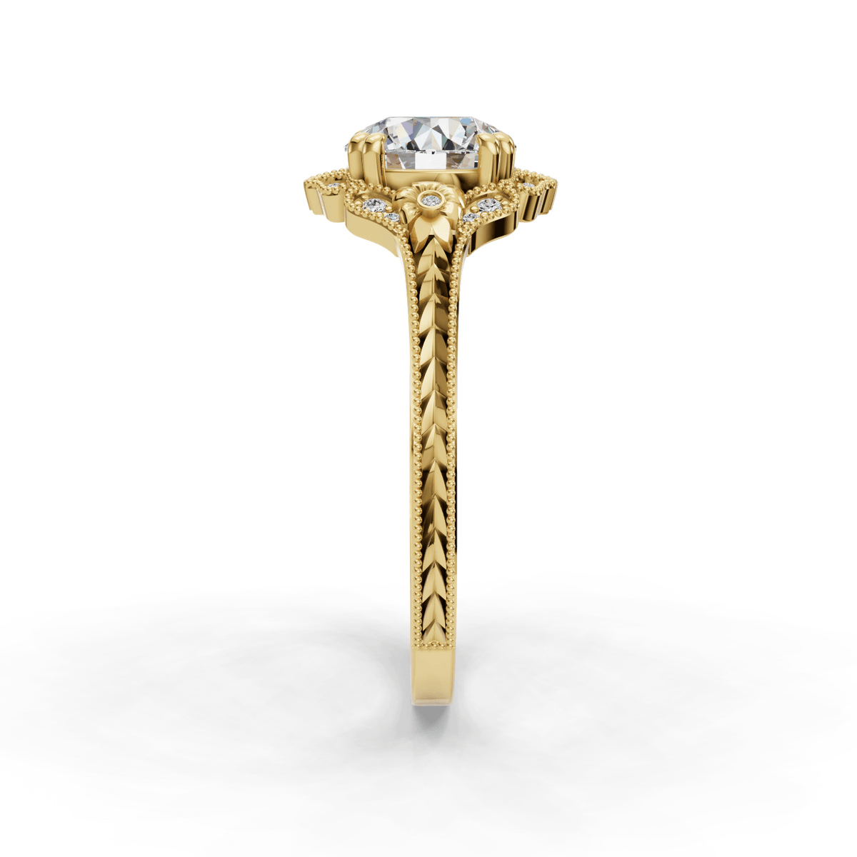 Clara Simple Solitaire Engagement Ring in $14K Yellow Gold 18K Yellow Gold$