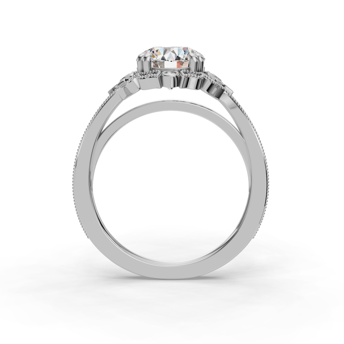 Clara Simple Solitaire Engagement Ring in $14K White Gold 18K White Gold Platinum$