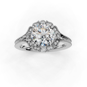Clara Simple Solitaire Engagement Ring in $14K White Gold 18K White Gold Platinum$