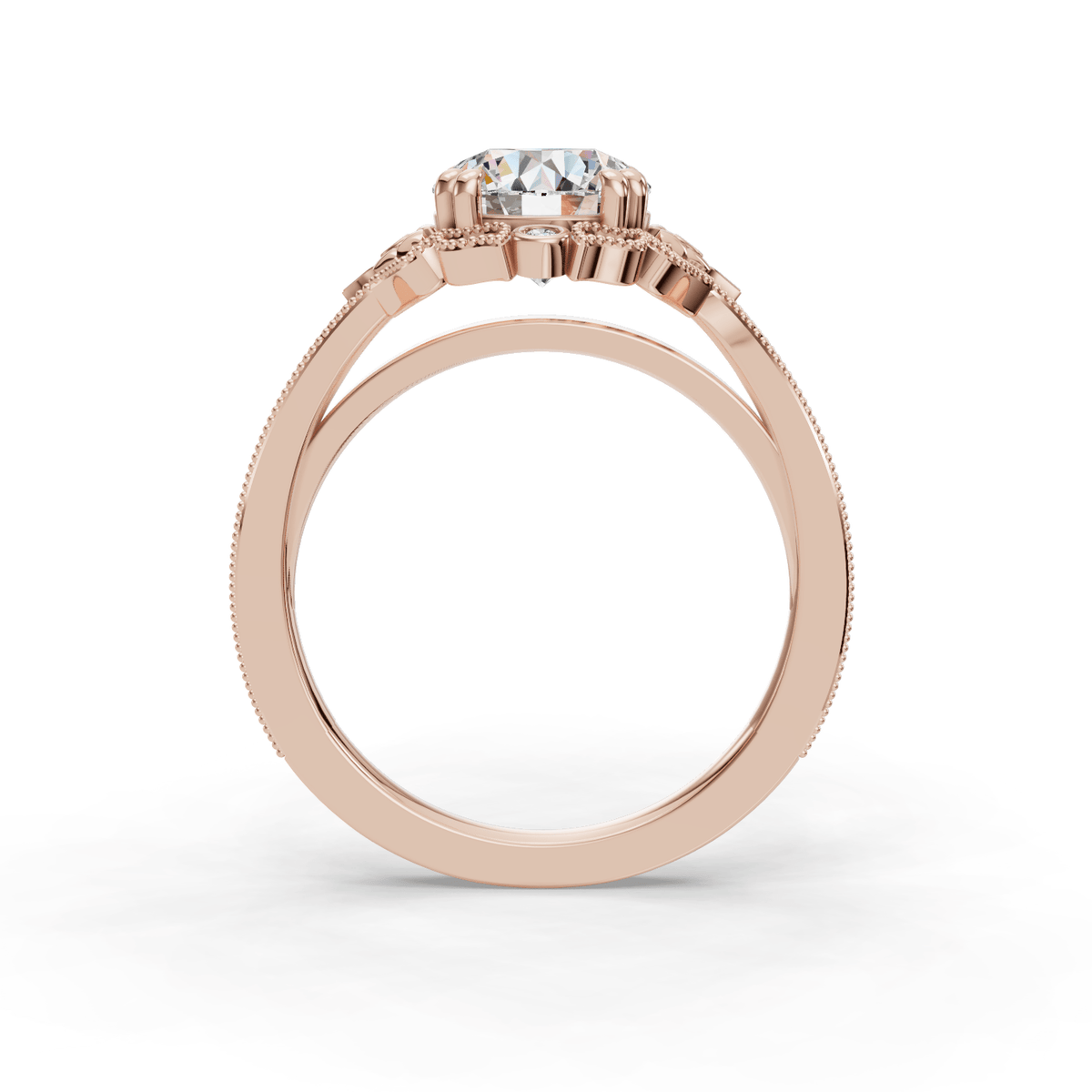 Clara Simple Solitaire Engagement Ring in $14K Rose Gold 18K Rose Gold$